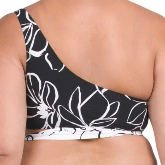 La Blanca NWT Sz 16W Moonlit One Shoulder Top & Pink SzXL White High Rise Bottom - Picture 4 of 4